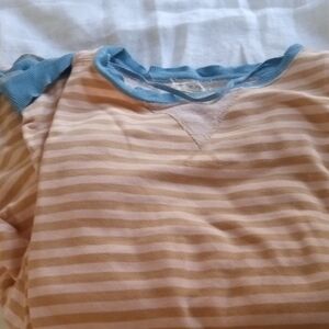 We The Free Blue and Cantaloupe , Pink, Knit Top Size Large